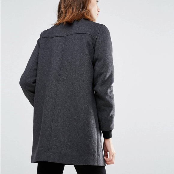 ASOS Vero Moda Long Line Wool Bomber Size XS - Picture 4 of 8